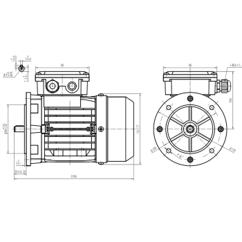 Silnik elektryczny 0,12kW 1400 obr/min. 56B5